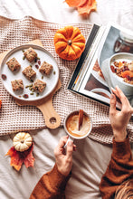 Load image into Gallery viewer, Vegan, Organic and Gluten Free Seed Based Energy Snack. Fall Flavour includes Sunflower and Pumpkin seeds, Raisins and Mulberries with a hint of cinnamon.